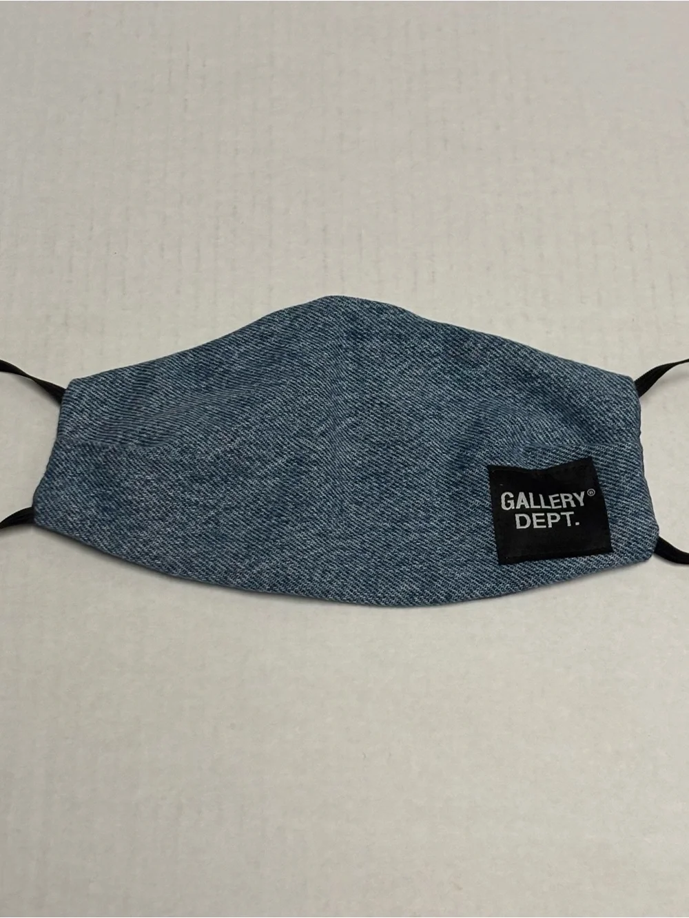 GALLERY DEPT. Blue Vintage Denim Cloth Face Mask With Black Ear Loops